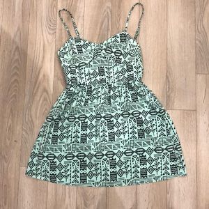 Aztec pattern skater dress